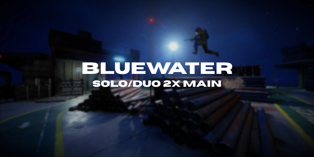 Баннер сервера BlueWater Solo/Duo 2x #1 | JUST WIPED 08.11.2026