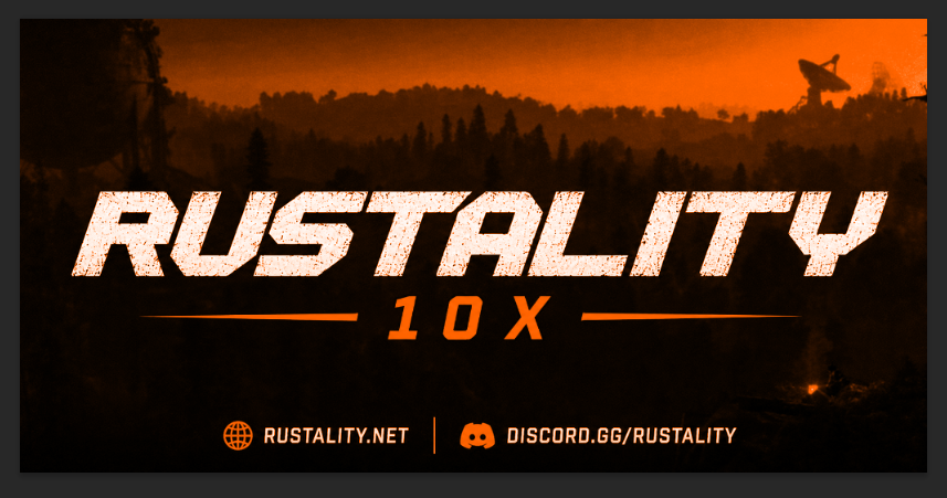 Баннер сервера Rustality - 10x | No BPs | Kits | Shop