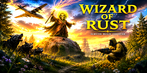 Wizard Of Rust PVE 2X|Events|Raids|Skins|ZLevels|TP