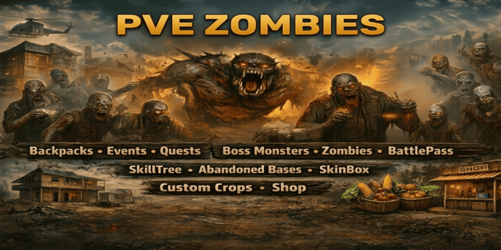 PVE Zombies |Kits|Events|Backpack