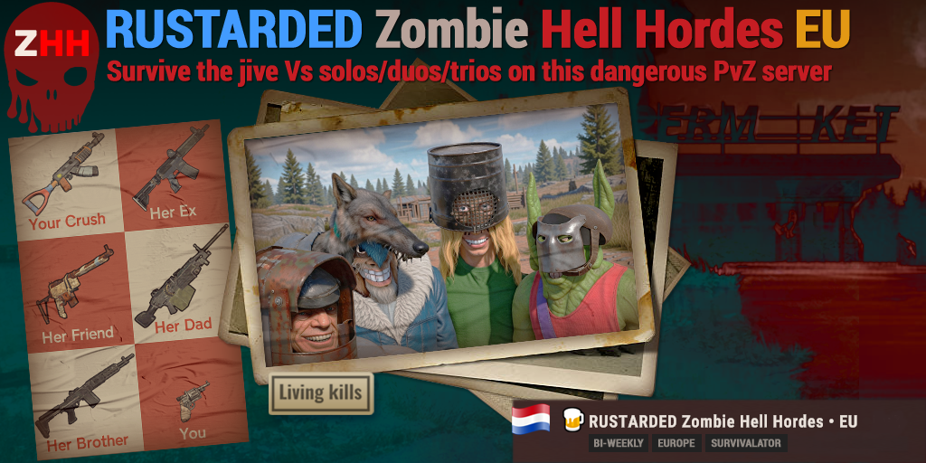 RUSTARDED Zombie Hell Hordes EU image